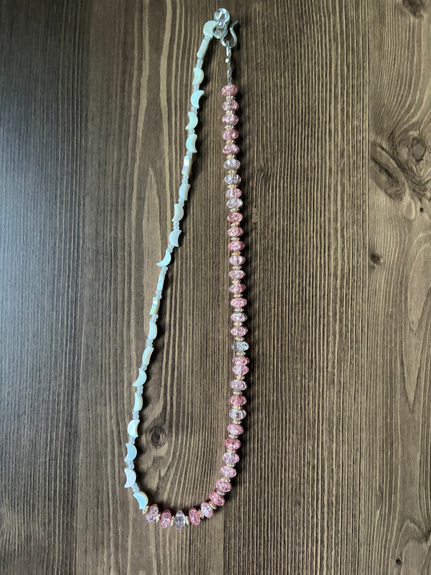 Cotton Candy Moon Necklace