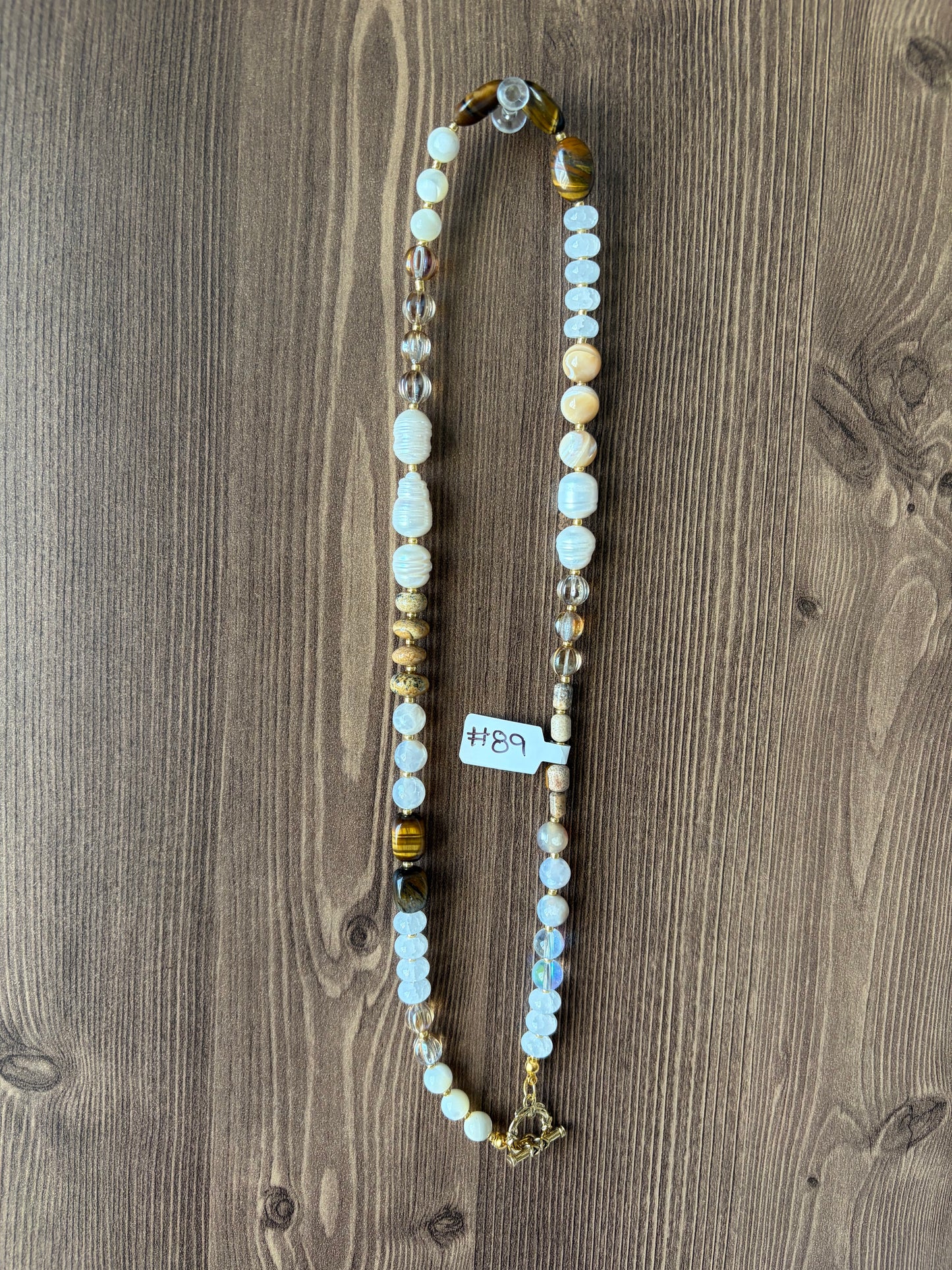 Winter Pearl Gemstone Necklace