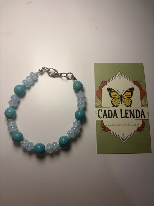 Azure Calm Bracelet – Turquoise & Aquamarine Bracelet