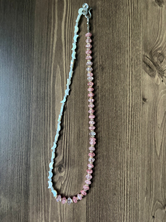 Cotton Candy Moon Necklace
