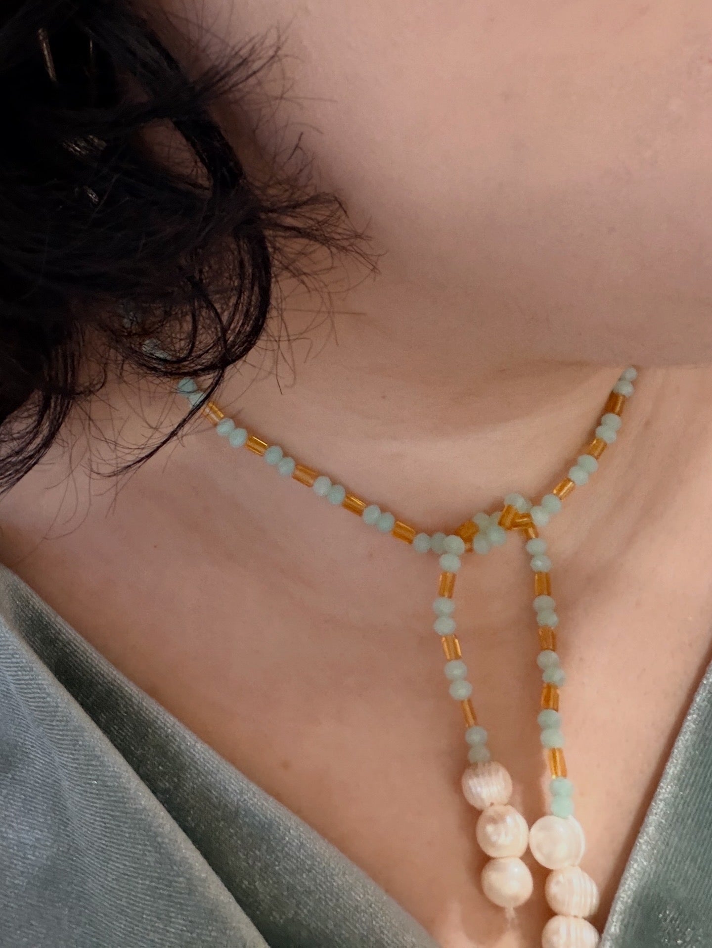 Teal & Gold Neck Tie
