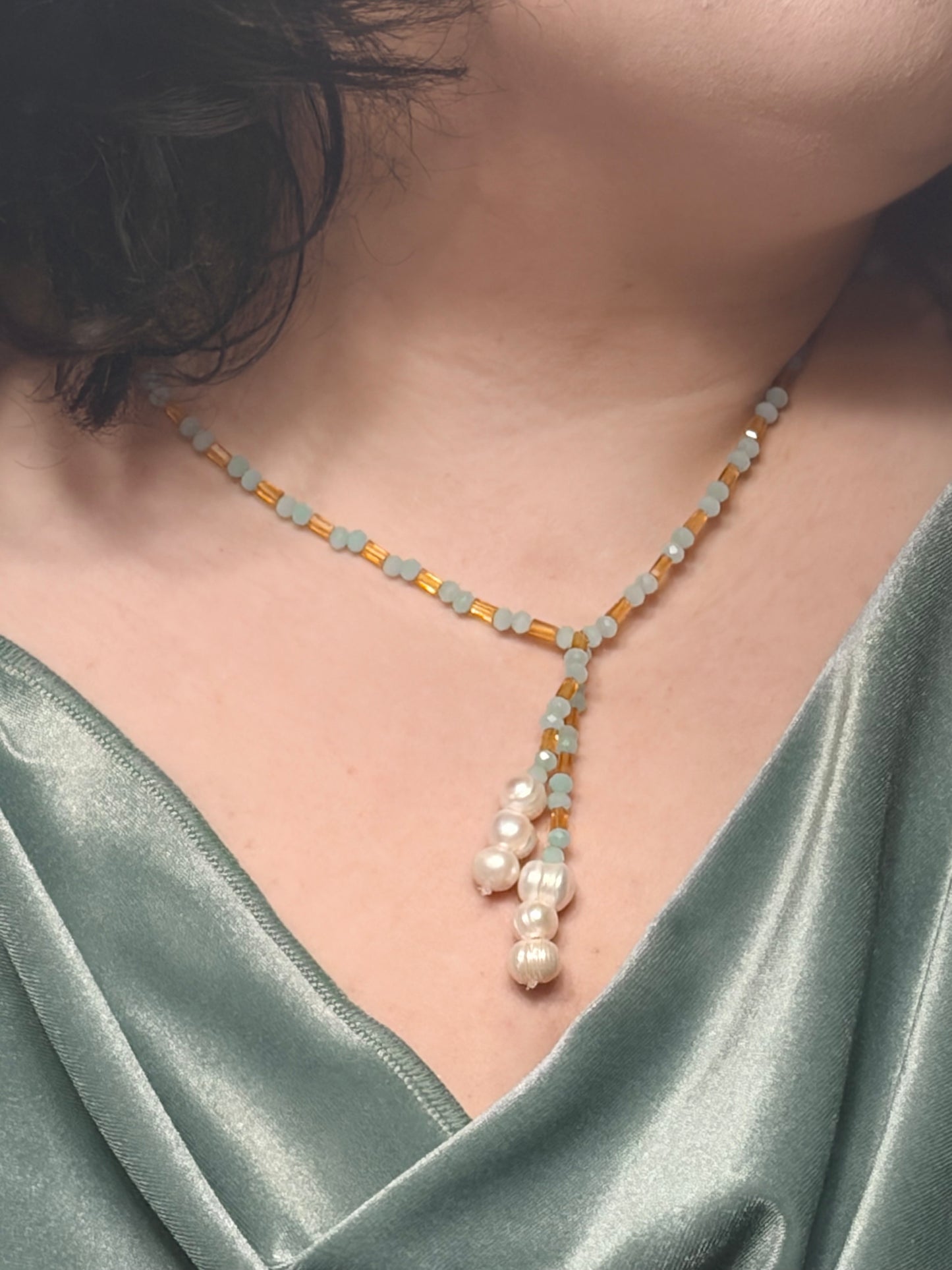 Teal & Gold Neck Tie