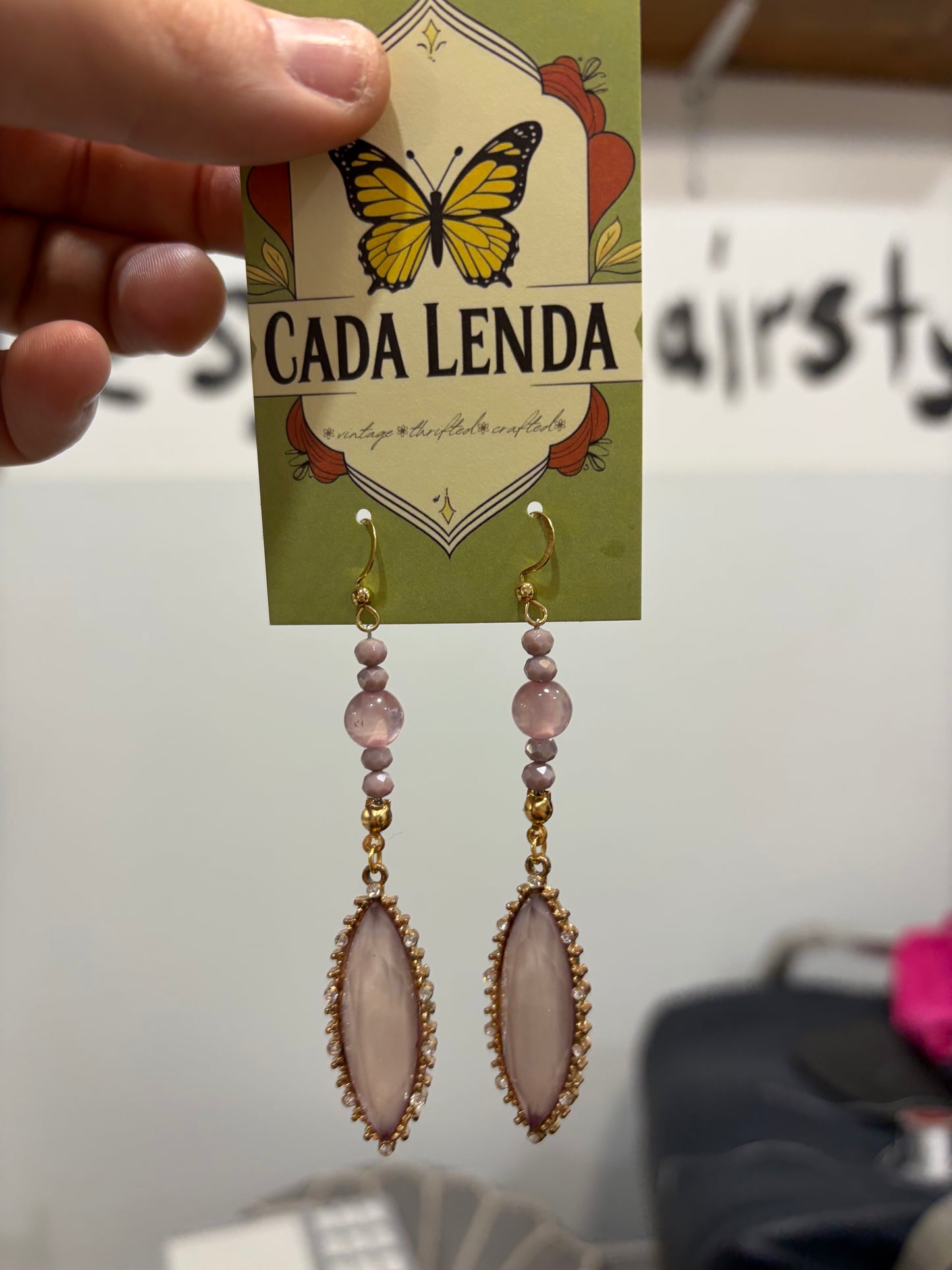 Blush Garden Vintage Drop Earrings