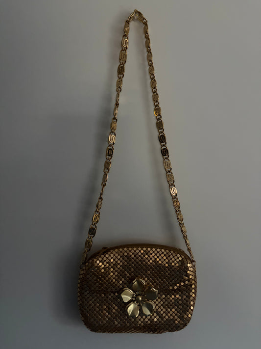 Golden Mesh Flower Bag