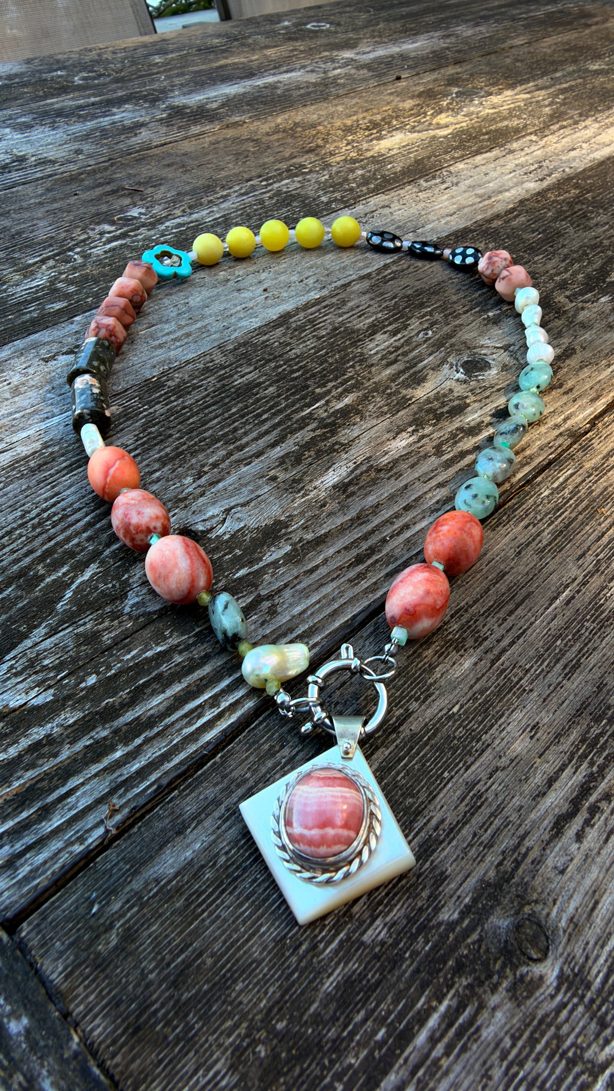 Autumn Stone Sterling Sliver Necklace