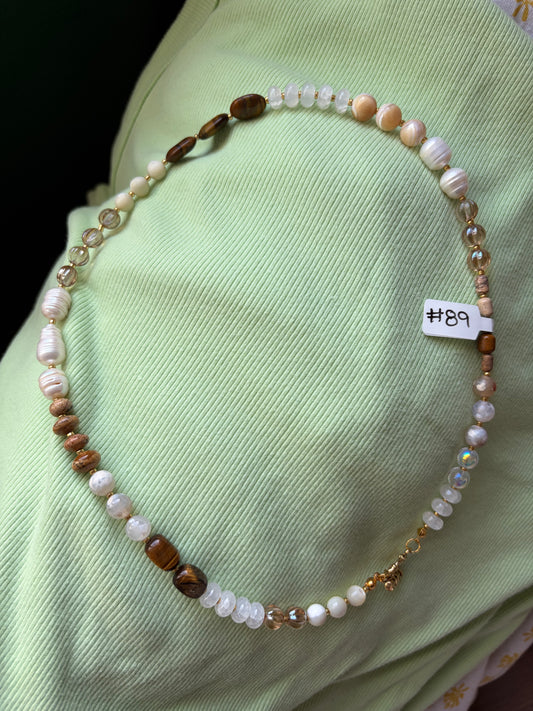 Winter Pearl Gemstone Necklace