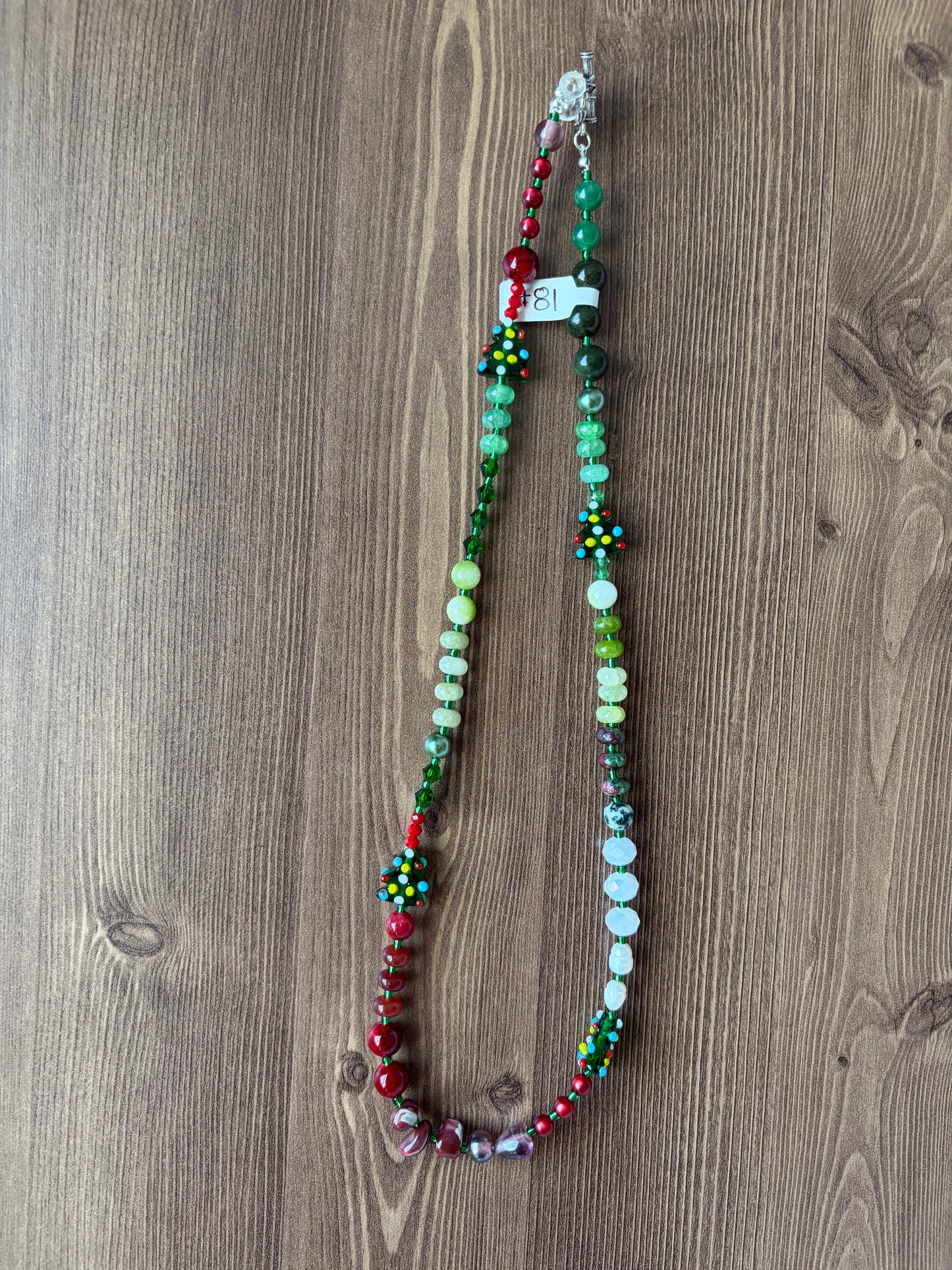 Evergreen Sparkle Christmas Tree Necklace