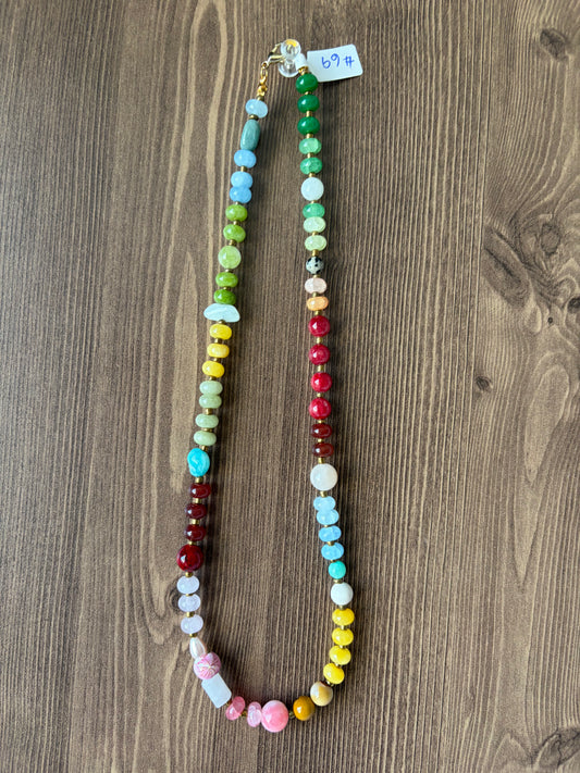 Rainbow Whispers Gemstone Necklace